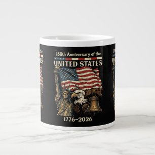 250th Anniversary of United States 250 Years 4th o Large Coffee Mug