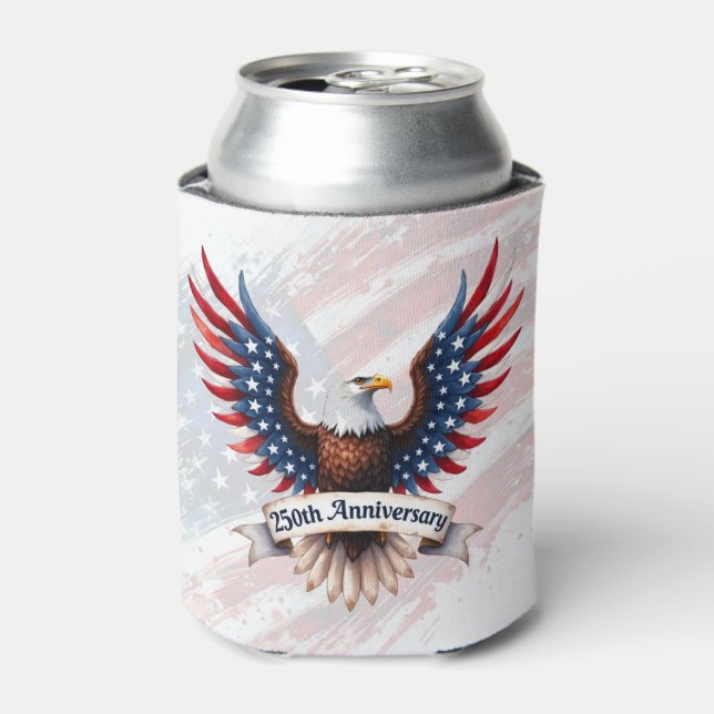 250th Anniversary Patriotic Eagle Can Cooler (Can Front)