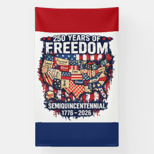 250th Anniversary Patriotic USA Design Banner
