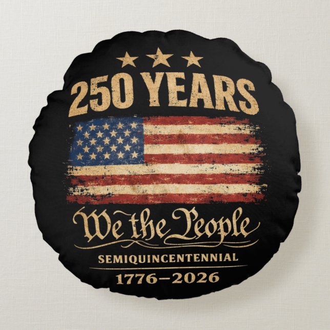 250th anniversary round pillow (Front)