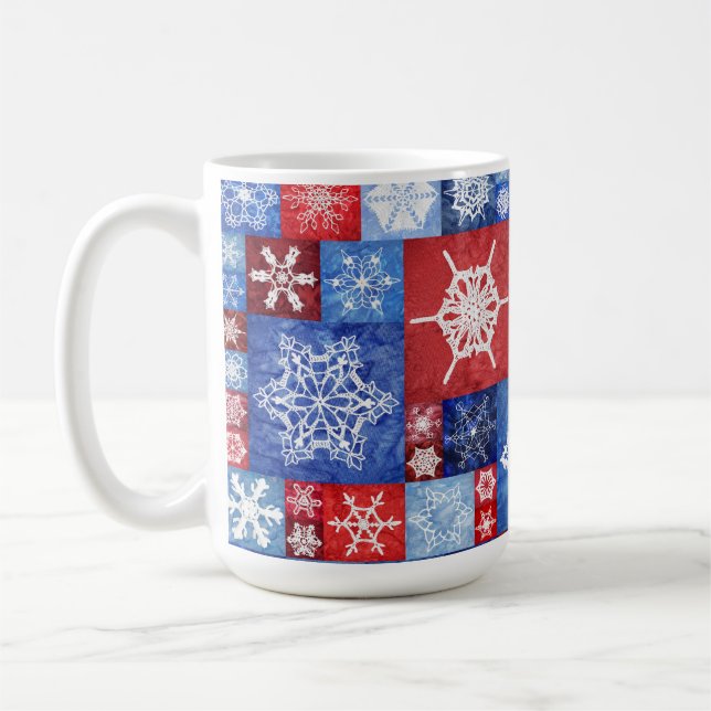 250th Anniversary Snowflake Collage Coffee Mug (Left)