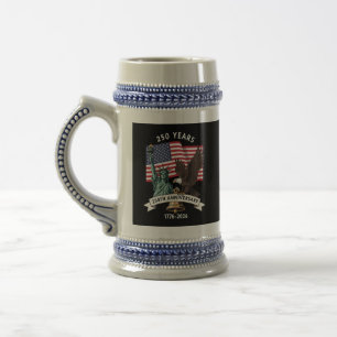 250th Anniversary Statue of Liberty Eagle Flag Beer Stein