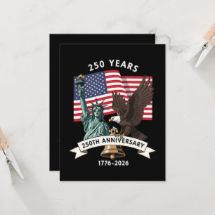 250th Anniversary Statue of Liberty Eagle Flag Invitation