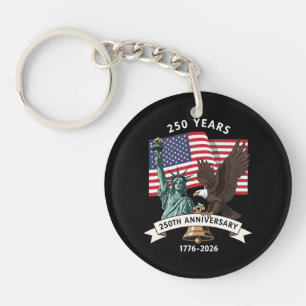 250th Anniversary Statue of Liberty Eagle Flag Keychain