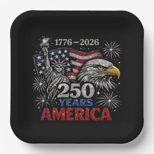 250th Anniversary Statue of Liberty & Eagle Paper Plate