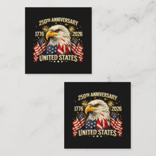 250th Anniversary United States 1776-2026 Square Business Card