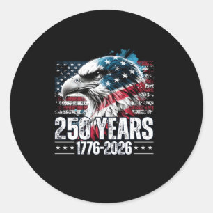 250th Anniversary United States Birthday Long Slee Classic Round Sticker