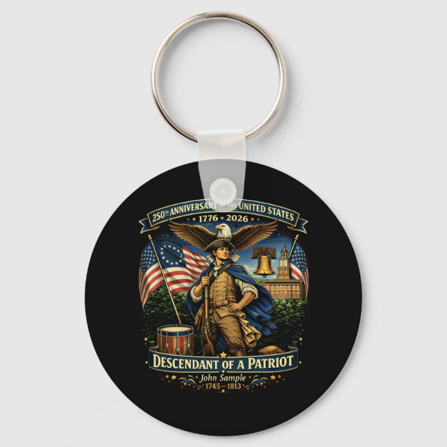 250th Anniversary USA 1776–2026 American Heritage Keychain (Front)