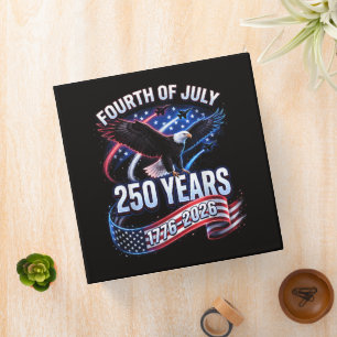 250th Anniversary USA 1776-2026 Patriotic American Binder
