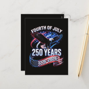 250th Anniversary USA 1776-2026 Patriotic American Holiday Postcard