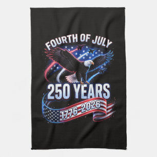 250th Anniversary USA 1776-2026 Patriotic American Kitchen Towel