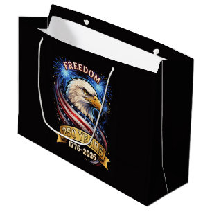 250th Anniversary USA 1776-2026 Patriotic American Large Gift Bag