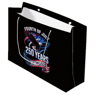 250th Anniversary USA 1776-2026 Patriotic American Large Gift Bag