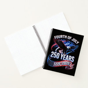 250th Anniversary USA 1776-2026 Patriotic American Notebook