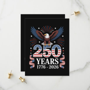 250th Anniversary USA 1776 2026 Patriotic Eagle Save The Date