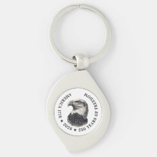 250th Anniversary USA 2026 Bald Eagle  Keychain