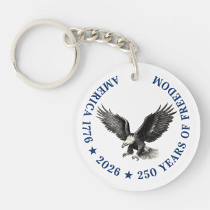 250th Anniversary USA 2026 Bald Eagle  Keychain