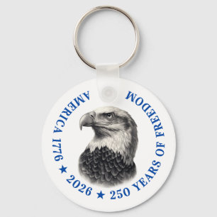 250th Anniversary USA 2026 Bald Eagle  Keychain