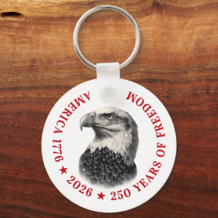 250th Anniversary USA 2026 Bald Eagle  Keychain