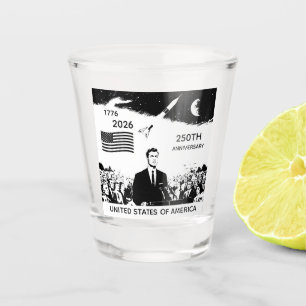 250th Anniversary USA, American Flag / Patriotic Shot Glass