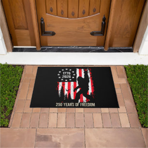 250th Anniversary USA Bigfoot Patriotic Freedom Doormat