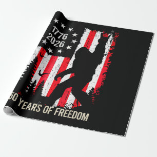 250th Anniversary USA Bigfoot Patriotic Freedom Wrapping Paper