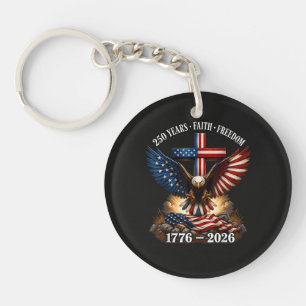 250th Anniversary USA Faith Freedom Keychain