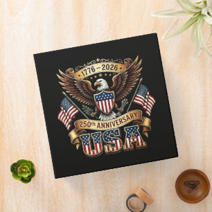 250th Anniversary USA Flag 250 Years American Binder