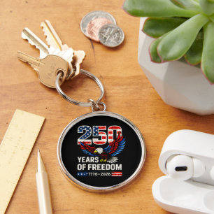 250th anniversary usa flag american keychain