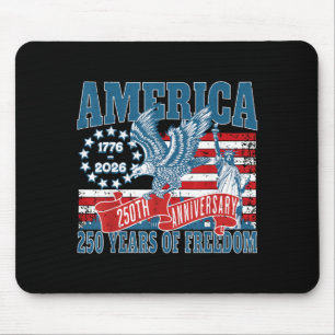 250th Anniversary USA Flag Patriotic 4th July Men Mouse Pad