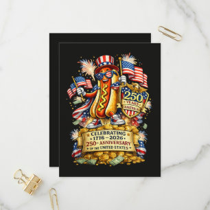 250th Anniversary USA Independence Celebration Invitation Postcard