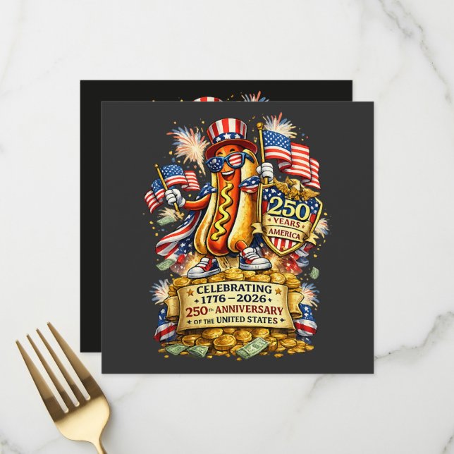 250th Anniversary USA Independence Celebration Menu (Front/Back In Situ)