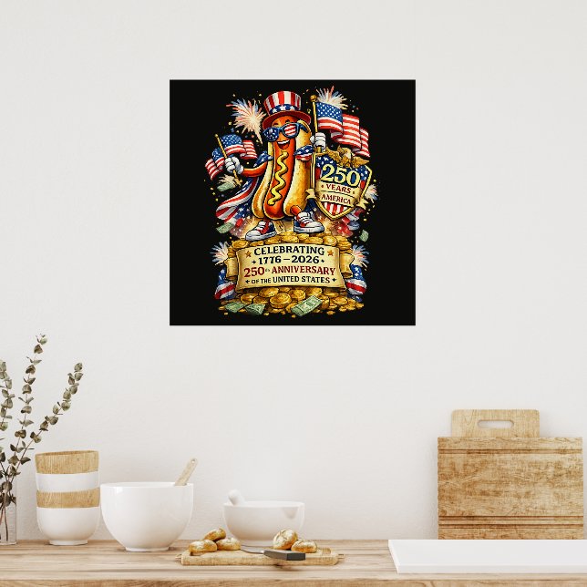 250th Anniversary USA Independence Celebration Poster (Kitchen)