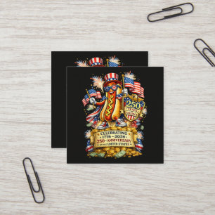 250th Anniversary USA Independence Celebration Square Business Card