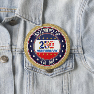 250th Anniversary USA Patriotic    1776–2026 4 Inch Round Button