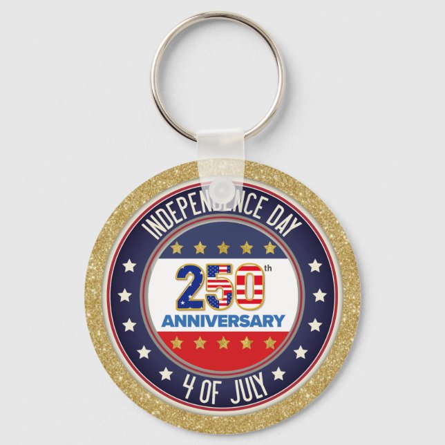 250th Anniversary USA Patriotic | 1776–2026 Keychain (Front)
