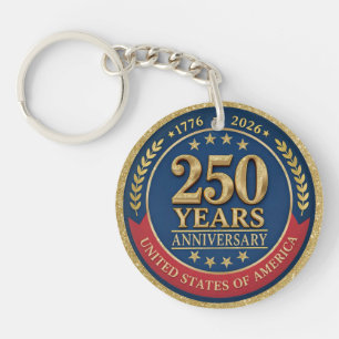 250th Anniversary USA Patriotic   1776–2026 Keychain