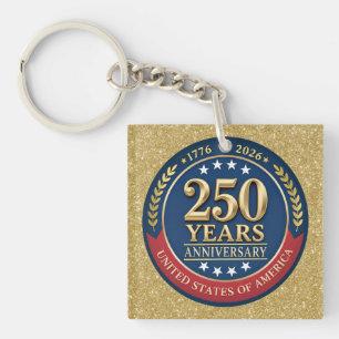 250th Anniversary USA Patriotic   1776–2026 Keychain