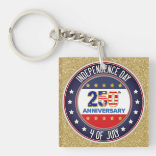 250th Anniversary USA Patriotic 1776–2026 Keychain