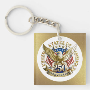 250th Anniversary USA Patriotic   1776–2026 Keychain