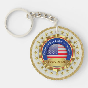 250th Anniversary USA Patriotic 1776–2026 Keychain