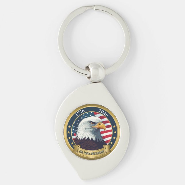 250th Anniversary USA Patriotic | 1776–2026 Keychain (Front)