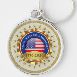 250th Anniversary USA Patriotic 1776–2026 Keychain