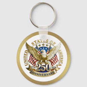250th Anniversary USA Patriotic   1776–2026 Keychain