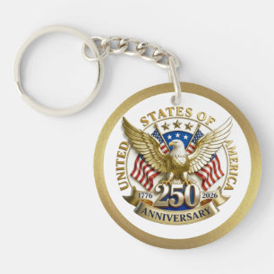 250th Anniversary USA Patriotic   1776–2026 Keychain