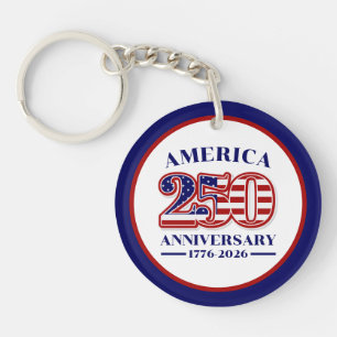 250th Anniversary USA Patriotic   1776–2026 Keychain