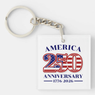 250th Anniversary USA Patriotic   1776–2026 Keychain