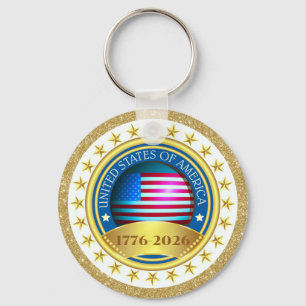 250th Anniversary USA Patriotic   1776–2026 Keychain