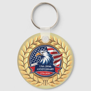 250th Anniversary USA Patriotic   1776–2026 Keychain
