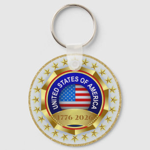 250th Anniversary USA Patriotic   1776–2026 Keychain
